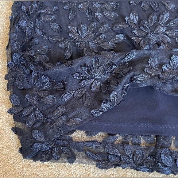 Lauren Ralph Lauren Navy Off-Shoulder Bell Sleeve Dress - Picture 6 of 12